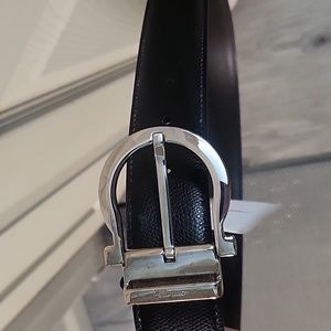 Ferragamo belt size 40 reversible black and brown